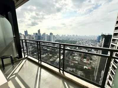 a view of a city from the top of a building at Sky-High Studio with Netflix, Sunset View, and Disney in Manila