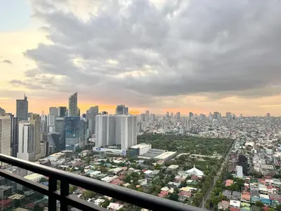 a view of a city from the top of a building at Sky-High Studio with Netflix, Sunset View, and Disney in Manila