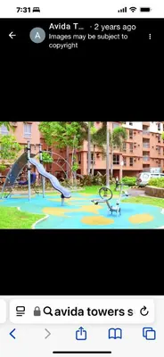a screenshot of a playground with a slide at Avida sm sucat condotel in Manila