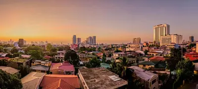 a cityscape of a city with tall buildings at Makati City Centre Condo in Manila