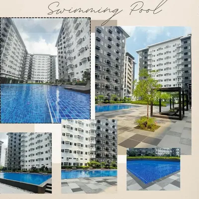a collage of pictures of buildings and a swimming pool at Mytessuitehome in Manila