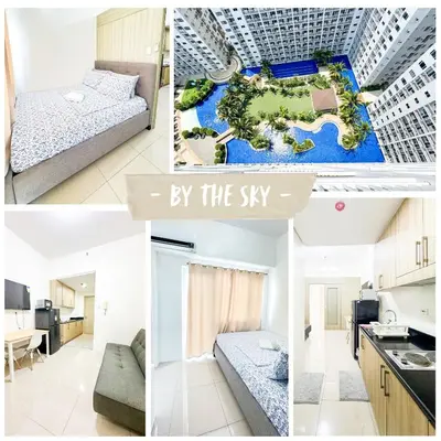 a collage of four photos of a bedroom and a room at Manila Daze in Manila