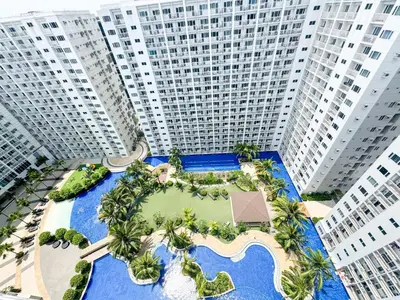 an aerial view of a resort with tall buildings at Manila Daze in Manila