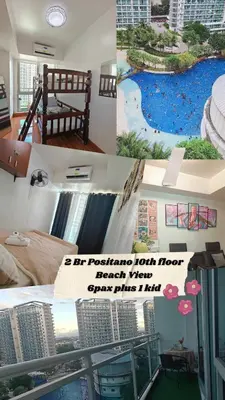 a collage of pictures of a hotel room with a pool at Serenity Escapes by Aj in Manila