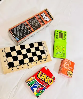 a group of childrens toys on a table at Hearth of Ember 4 at Shore 3 Res in Manila