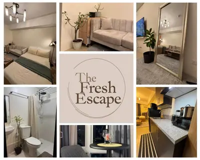 a collage of photos of a living room and a apartment at The Fresh Escape in Manila