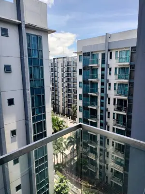 a view from the balcony of a apartment building at Rqui Family Room Pasay City in Manila