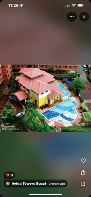 a picture of a model of a resort with a swimming pool at Avida sm sucat condotel in Manila