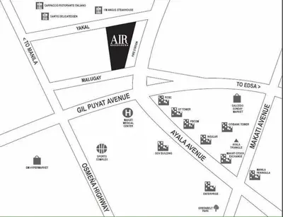 a map of the city of akronamine at Skyline Blue Air residences 1Br cityview by Tin & Aix in Manila