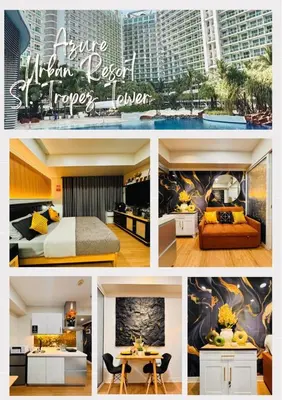 a collage of photos of a hotel room and a hotel at Azure Urban Resort paranaque in Manila