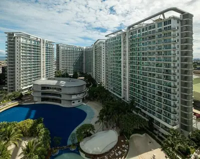 an aerial view of a large apartment building at SM Bicutan Condotels Felis in Manila