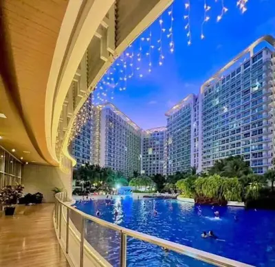 a shopping mall with a view of a river at SM Bicutan Boracay Tower in Manila