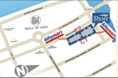 a map of the mall of asia at Manila Staycation walking distance to Mall of Asia and near Manila Airport in Manila