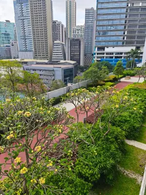 a view of a city with trees and buildings at Condotel or apartment SM JAZZ RESIDENCES in Manila