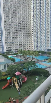 a view of a playground in a large building at Condotel or apartment SM JAZZ RESIDENCES in Manila