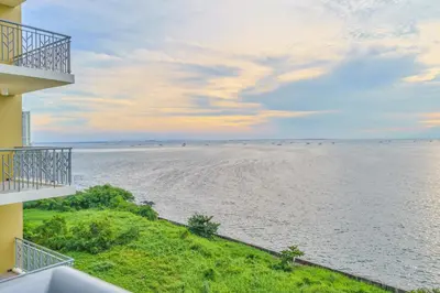 an ocean view from the balcony of a condo at Bayshoreluxe in Manila
