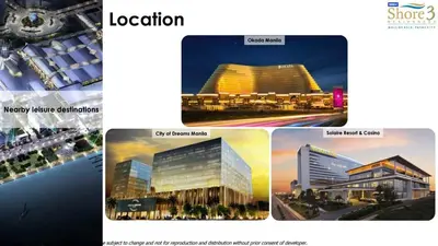 a collage of pictures of different buildings at Len's Den 3 Entire Flat in Mall of Asia Pasay Manila in Manila