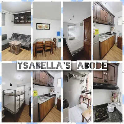 a collage of different pictures of a kitchen at Ysabella's Abode in Manila