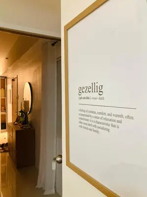 a framed picture of a bathroom in a room at Stad en Thuis - Mckinley Hill, Taguig in Manila