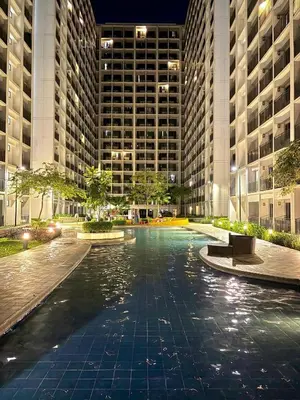 a pool of water in the middle of a building at Mall of Asia Casa de Lune at Shore 2 in Manila