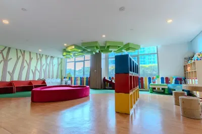 a childrens play room with a slide in the middle at 2mins to Malls, Unli Full Body Massage, Eastwood Le Grand 3 in Manila