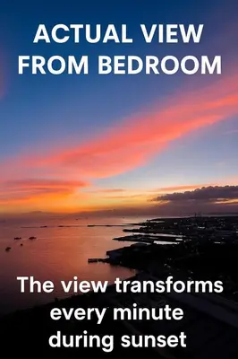an actual view from bedoren the view transforms every minute during sunset at \u5eb7\u5bbf \u89c0\u703e\u9f4b Guan Lanzhai Studio in Sampong