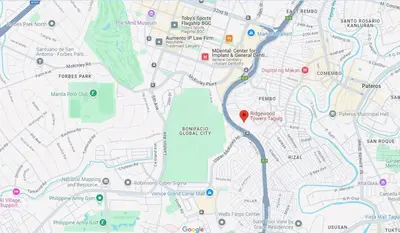 a close up of a map at 1BR Condotel Ridgewood Towers Near Airport #RW02-1 in Manila