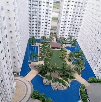 an aerial view of a resort with tall buildings at Shore Stay in Manila
