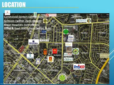a map of a city with lots of signs at SMDC Shine Residence in Manila