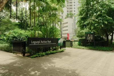 a sign for the leopardkin nature trail in a park at CABIN STUDIO in KL TOWER, Greenbelt, Makati! Max Capacity 6 pax! in Manila