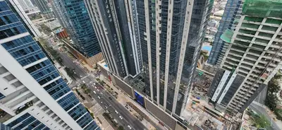 an aerial view of a city with tall buildings at BGC Family Suite Steps Away from Mall with FREE Parking with Washer Dryer in Manila