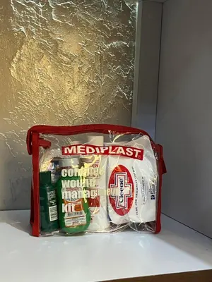 a bag of food sitting on top of a counter at Escape Haven in Manila