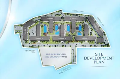 a map of the site development plan at 2BR Condo SMDC Charm Metro Manila in Manila