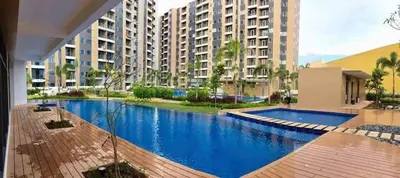 a large swimming pool in the middle of a building at The Hive Condo Staycation Condo at Taytay Rizal in Taytay
