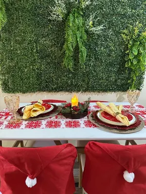a table with two plates of food on it at Canlubang Transient house Asia 1 near 7-11 in Calamba