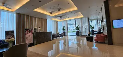 a lobby of a building with chairs and a lobby at In My Jib Sucat in Manila
