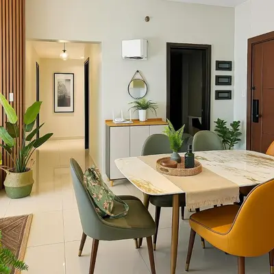 a dining room with a table and chairs at Elegant and Modern 3BR Penthouse in Uptown BGC in Manila