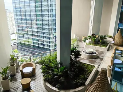 a view from the top of a building at Charming 1BR in Uptown Parksuites Tower 2 BGC in Manila