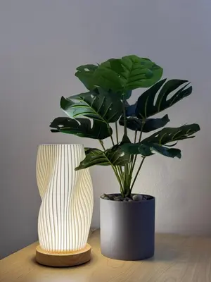 a plant sitting on a table next to a vase at SMDC Light Residences - Studio Condo Unit in Manila