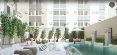 a rendering of a building with a swimming pool at DongStay in Bayabasan