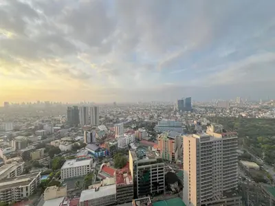 a view of a city from the top of a building at Business Room, Simple Workation Stay in Manila