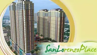 a picture of some tall buildings in a window at Affordable Condo Staycation at San Lorenzo place condominium in Manila
