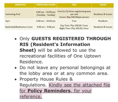 a screenshot of the rfps notification page with a screenshot of theres a list at Uptown BGC 1BR Modern Pool View Unit by Terravista in Manila