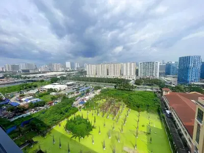 an aerial view of a park in a city at SHORE 2 TOWER 2 NEAR MOA 16TH Floor in Manila