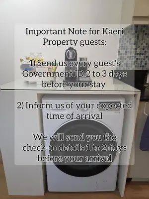 a sign that says important note for kari property guestssend us every guest at Sparkling Shell Residences Kaeri Properties in Manila