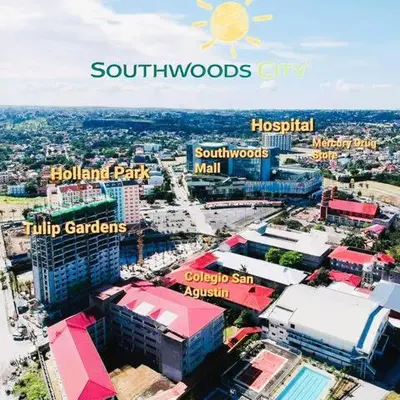 an overhead view of a city with buildings at JFam Suites, C4-11K Studio, Up To 4 Pax in Biñan