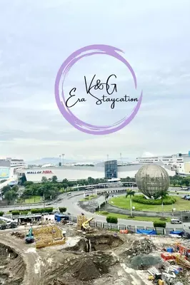 a view of a construction site with a large building at V&G Staycation in Manila