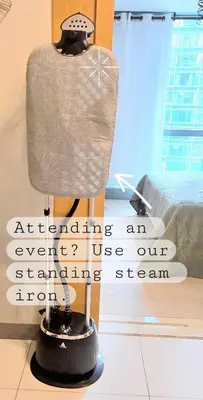 a mannequin sitting on a stand in a room at Explore Mitsukoshi BGC with pool and wifi in Manila