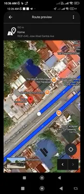 a computer screen with a map of a street at Pink paradise in Dasmariñas