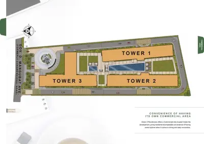 a site plan of the proposed tower tower at Green 2 Residences Tower 2 Petes Place in Dasmariñas
